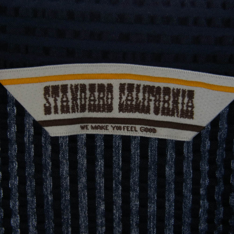 STANDARD CALIFORNIA スタンダードカリフォルニア SD Seersucker Harrington Jacket シアサッカー ハリントン ジャケット ネイビー系 L【極上美品】【中古】