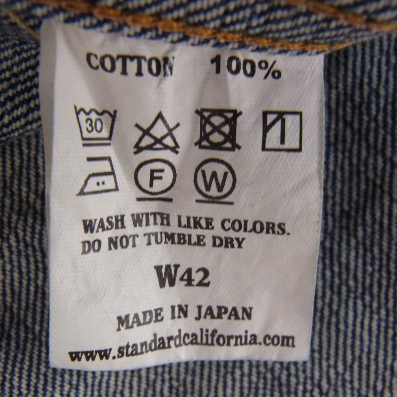 STANDARD CALIFORNIA スタンダードカリフォルニア SD Denim Jacket S957 Vintage Wash ヴィンテージウォッシュ デニム ジャケット インディゴブルー系 W42【中古】