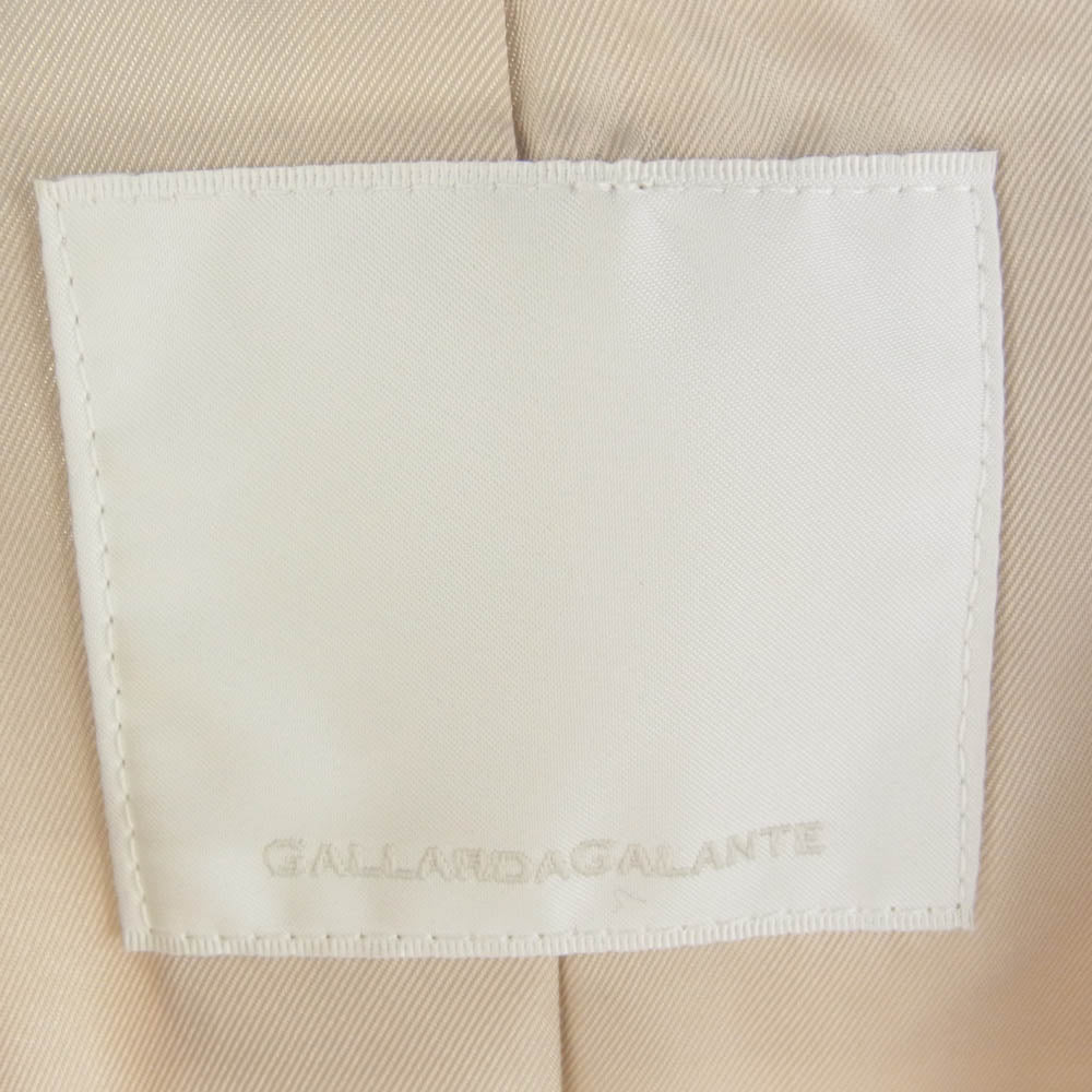 GALLARDAGALANTE ガリャルダガランテ GGZ1022308A0007 × 大草直子 モヘア モヘヤ シャギー ハーフ ダブル コート オフホワイト系【中古】
