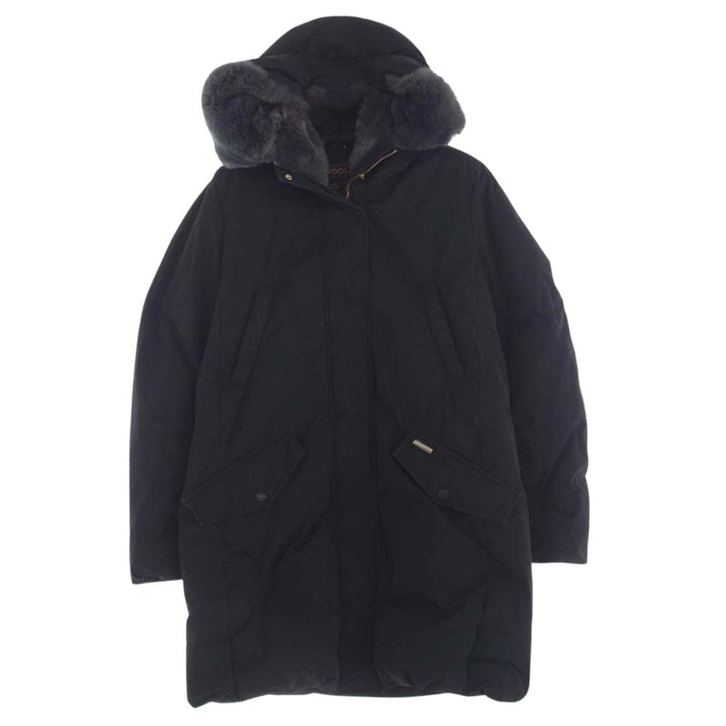 WOOLRICH ウールリッチ 18AW WWCPS2725D IENA別注 イエナ 襟ファー ロング ダウン ジャケット ブラック系 XS【中古】