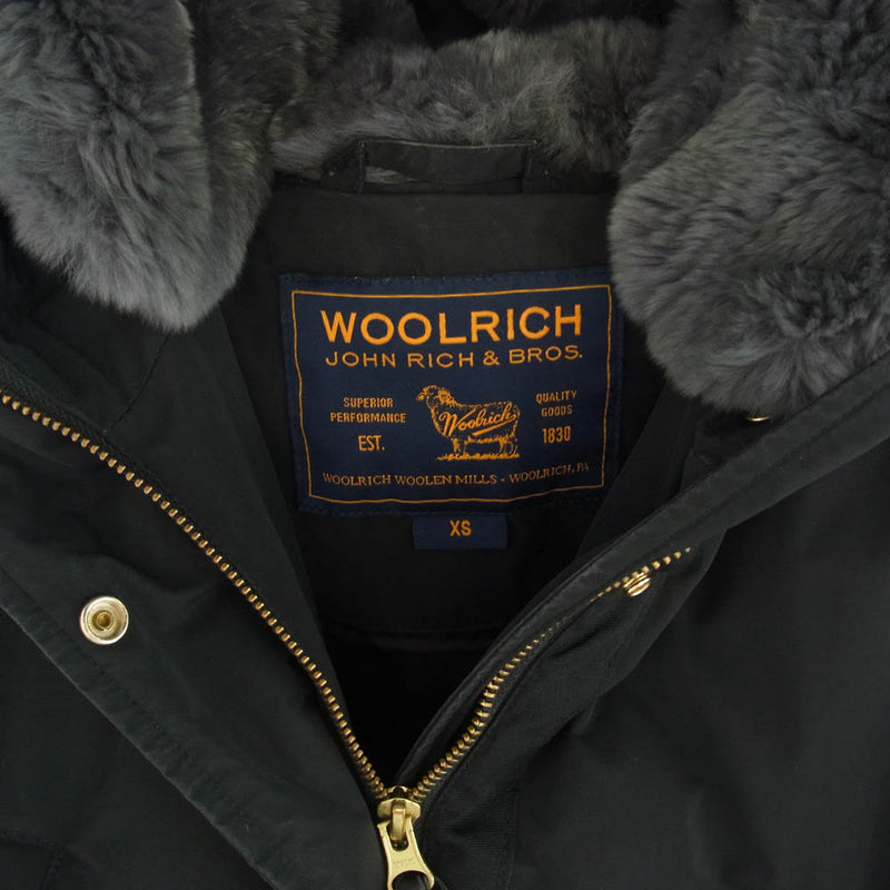 WOOLRICH ウールリッチ 18AW WWCPS2725D IENA別注 イエナ 襟ファー ロング ダウン ジャケット ブラック系 XS【中古】