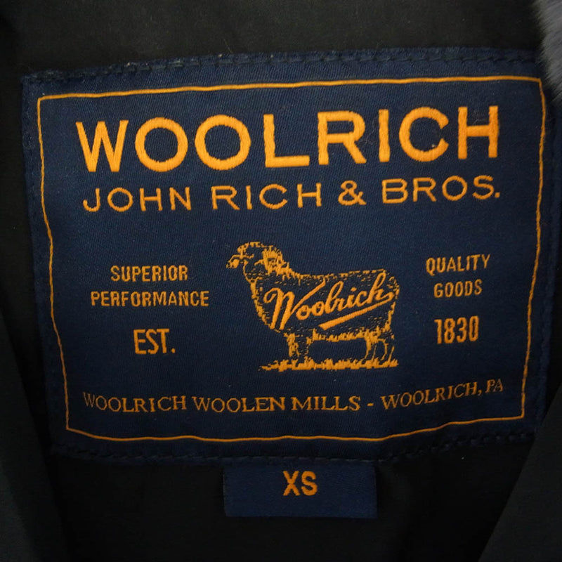 WOOLRICH ウールリッチ 18AW WWCPS2725D IENA別注 イエナ 襟ファー ロング ダウン ジャケット ブラック系 XS【中古】