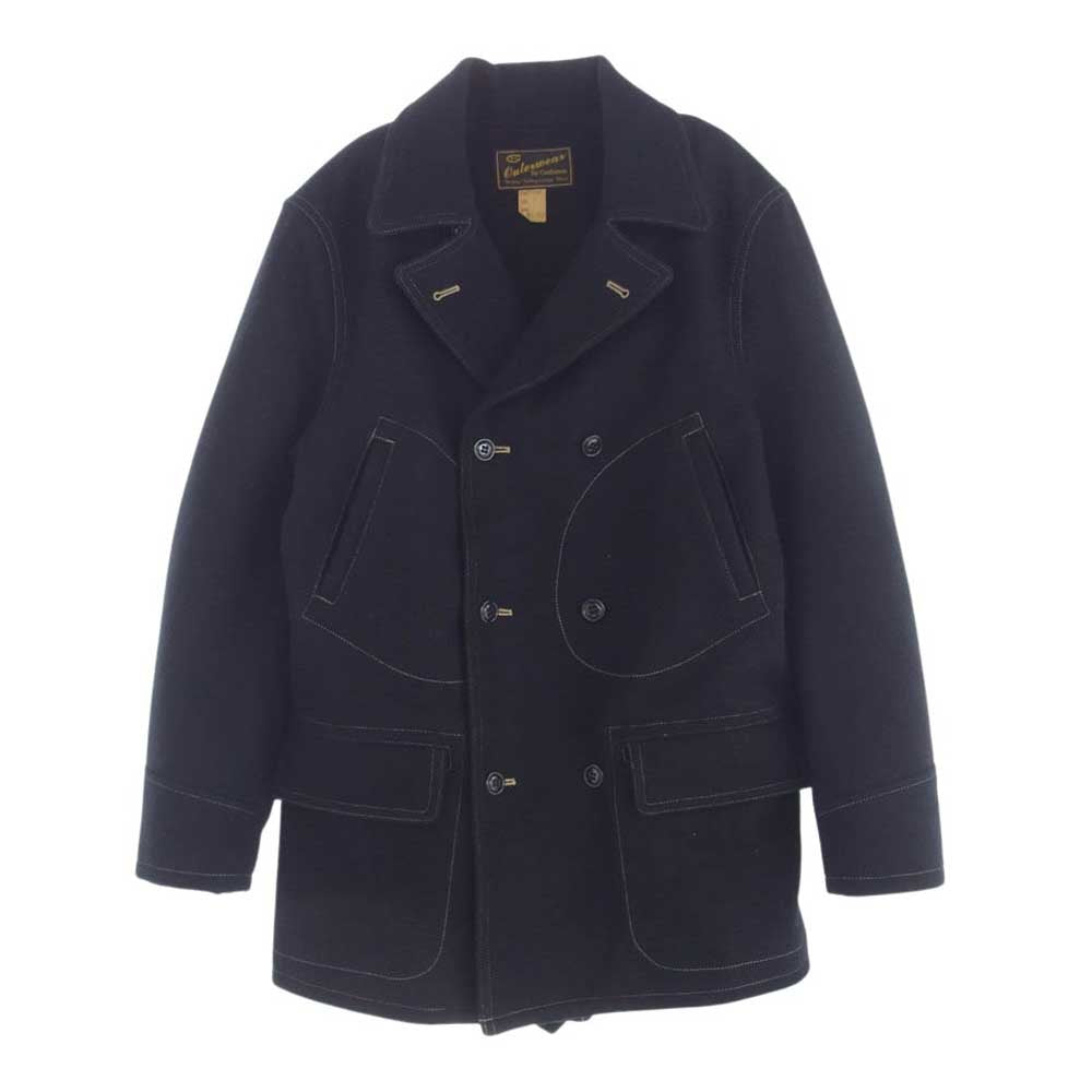 CUSHMAN クッシュマン 21165 MELTON WOOL DOUBLE BREASTED COAT メルトン ダブル コート ダークネイビー系 L【中古】