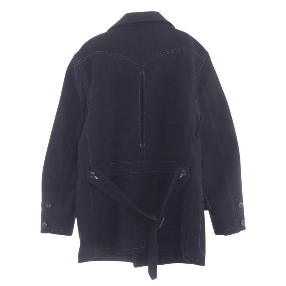 CUSHMAN クッシュマン 21165 MELTON WOOL DOUBLE BREASTED COAT メルトン ダブル コート ダークネイビー系 L【中古】