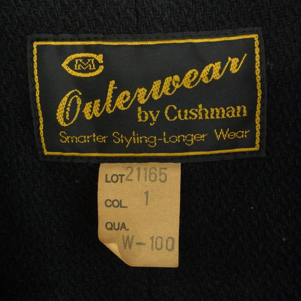 CUSHMAN クッシュマン 21165 MELTON WOOL DOUBLE BREASTED COAT メルトン ダブル コート ダークネイビー系 L【中古】