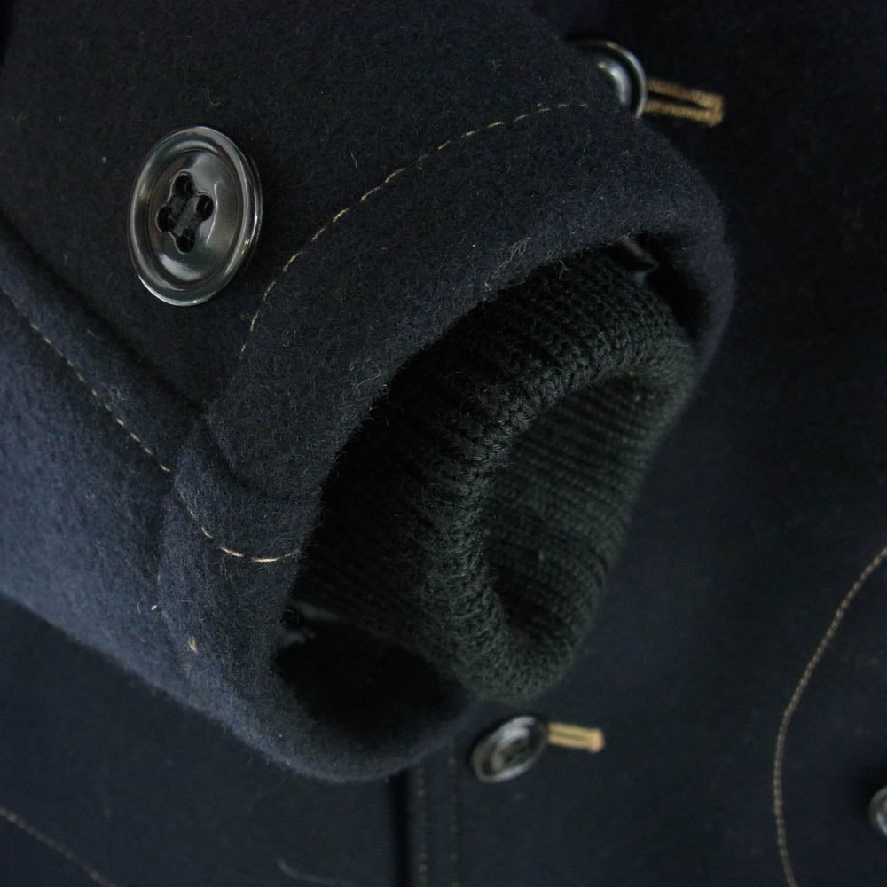 CUSHMAN クッシュマン 21165 MELTON WOOL DOUBLE BREASTED COAT メルトン ダブル コート ダークネイビー系 L【中古】