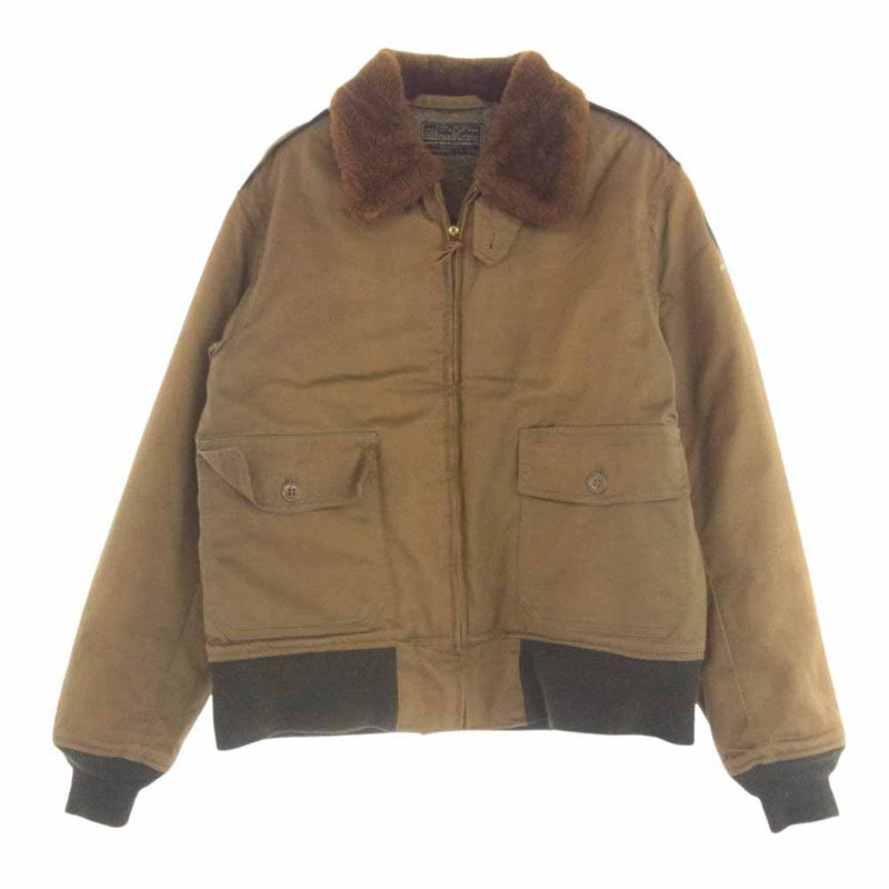 Buzz Rickson's バズリクソンズ BR11133 実名復刻 ROUGH WEAR CLOTHING CO.  B-10 フライト ジャケット ボア ライナー カーキ系 40【中古】