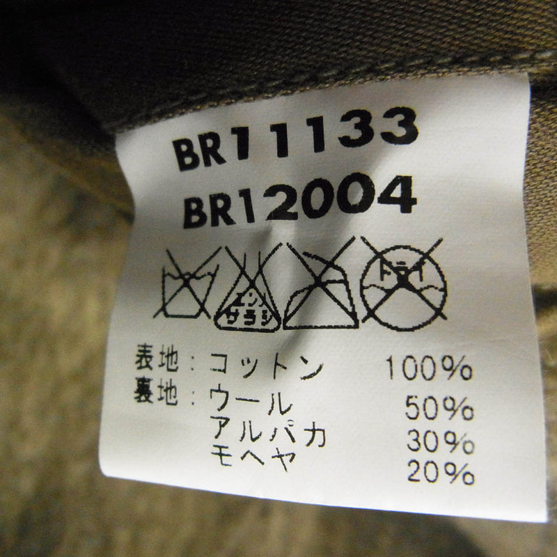 Buzz Rickson's バズリクソンズ BR11133 実名復刻 ROUGH WEAR CLOTHING CO.  B-10 フライト ジャケット ボア ライナー カーキ系 40【中古】