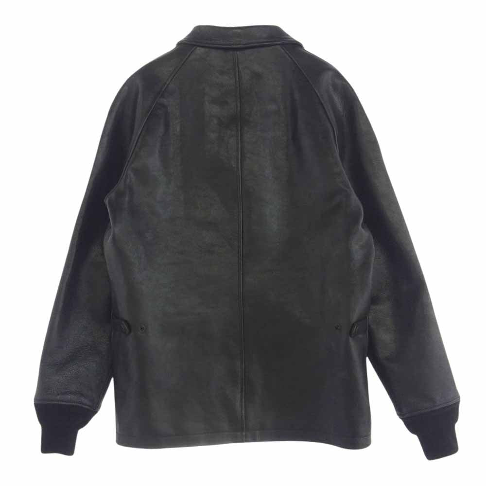 WESTRIDE ウエストライド GOAT LEATHER COATS 山羊 ゴート レザーコート ブラック系 L【中古】