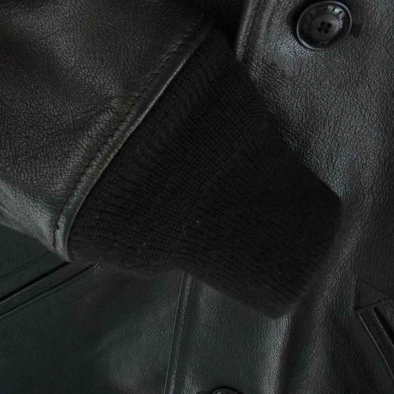 WESTRIDE ウエストライド GOAT LEATHER COATS 山羊 ゴート レザーコート ブラック系 L【中古】