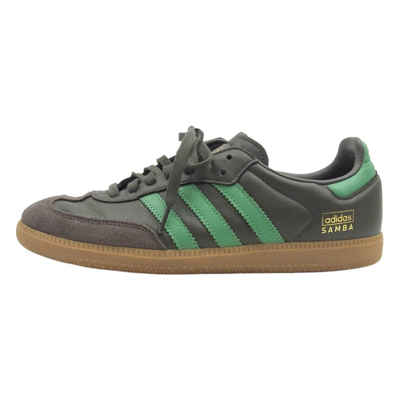 adidas アディダス IG6175 Samba OG サンバ ローカット スニーカー カーキ系 グリーン系 27.5cm【中古】