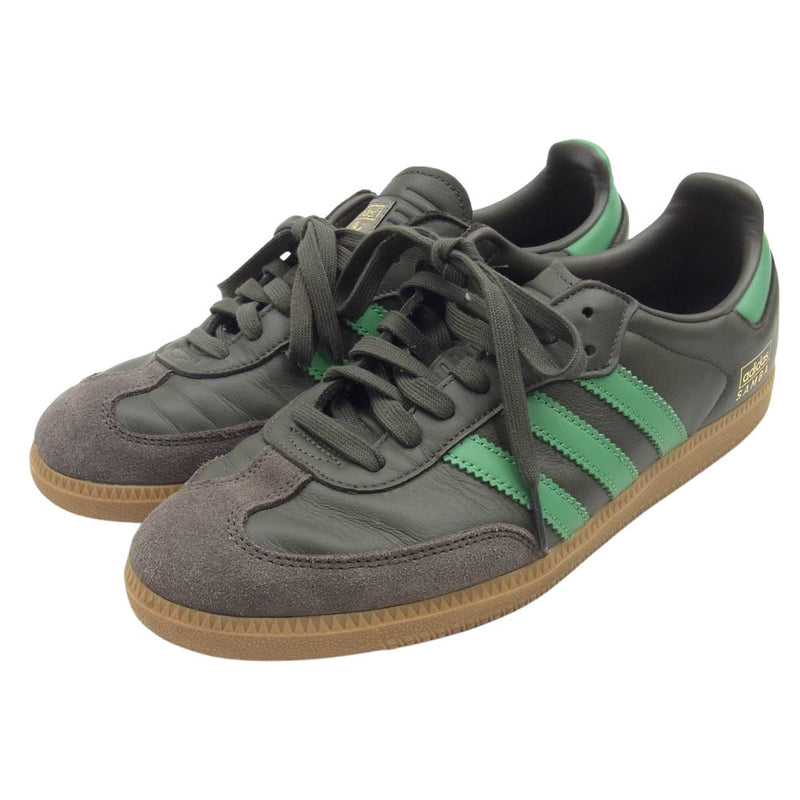 adidas アディダス IG6175 Samba OG サンバ ローカット スニーカー カーキ系 グリーン系 27.5cm【中古】