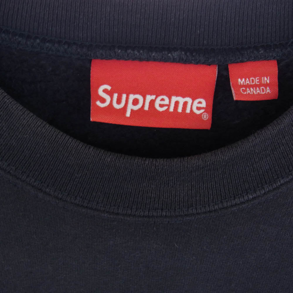 Supreme シュプリーム 23ss Small Box Crewneck  スモール ボックス ロゴ クルーネック スウェット ネイビー系 M【中古】