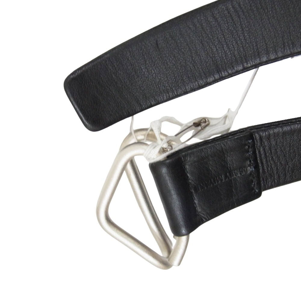 ISSEY MIYAKE イッセイミヤケ IM43AH102 CLING BELT レザー ベルト ブラック系【美品】【中古】