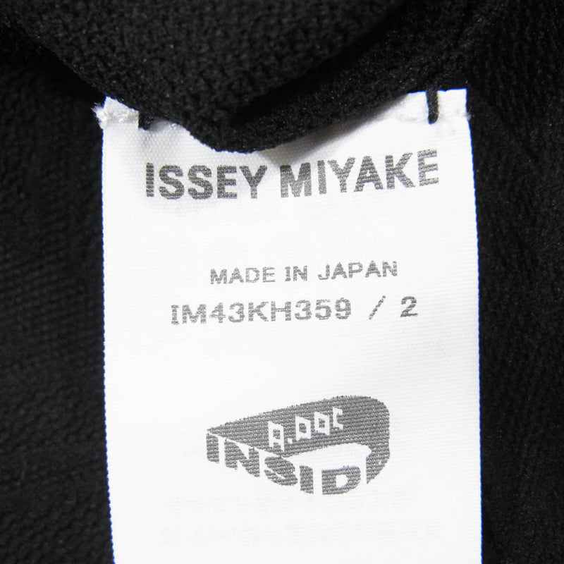 ISSEY MIYAKE イッセイミヤケ IM43-KH359 LEAF BODY AP DRESS フリンジ ノースリーブ ワンピース ブラック系 2【美品】【中古】