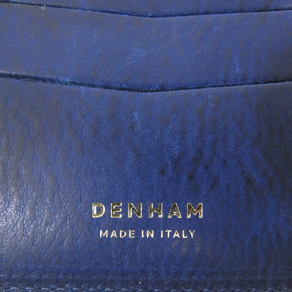 DENHAM デンハム 二つ折り バイカラー レザー ウォレット ブラウン系【中古】
