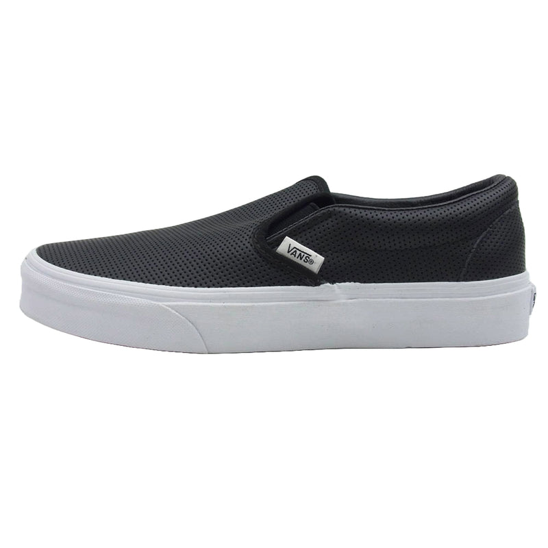 VANS バンズ CLASSIC SLIP-ON パンチングレザー スリッポン スニーカー ブラック系 26cm【中古】