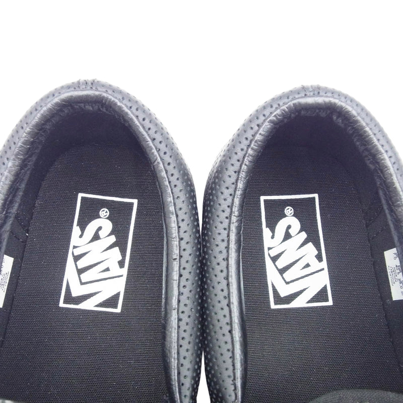 VANS バンズ CLASSIC SLIP-ON パンチングレザー スリッポン スニーカー ブラック系 26cm【中古】