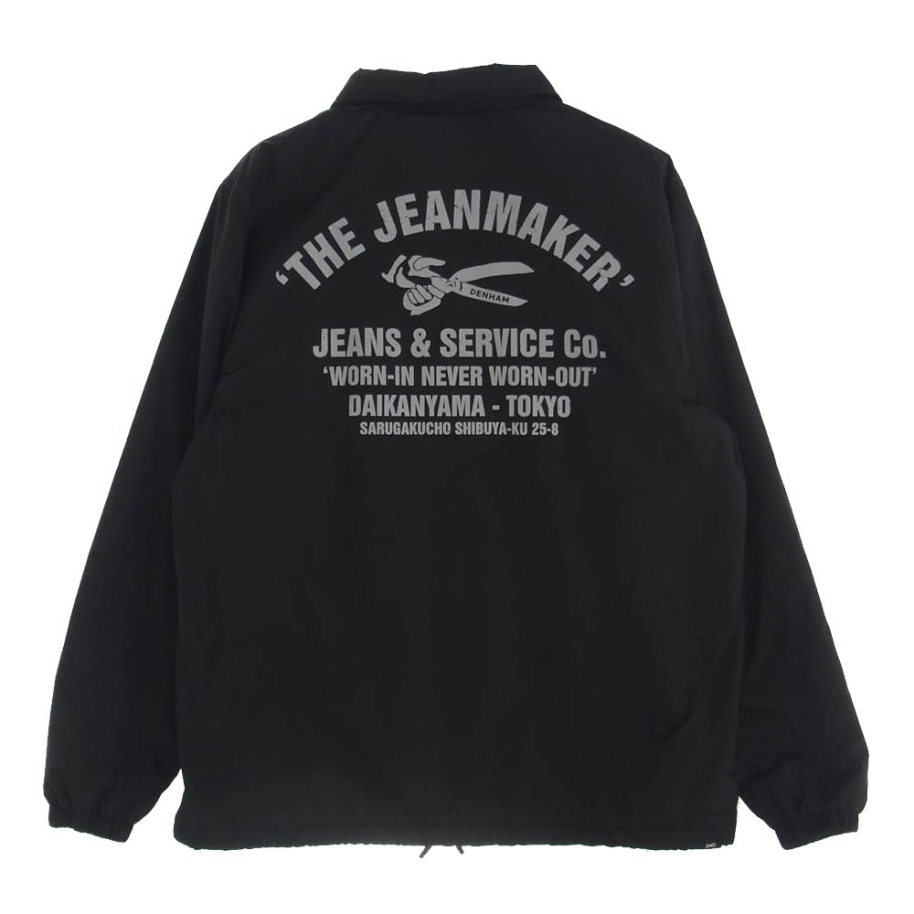 DENHAM デンハム 27180 COACH JACKET PCW ロゴ バックプリント ジップアップ コーチジャケット ブラック系 L【中古】