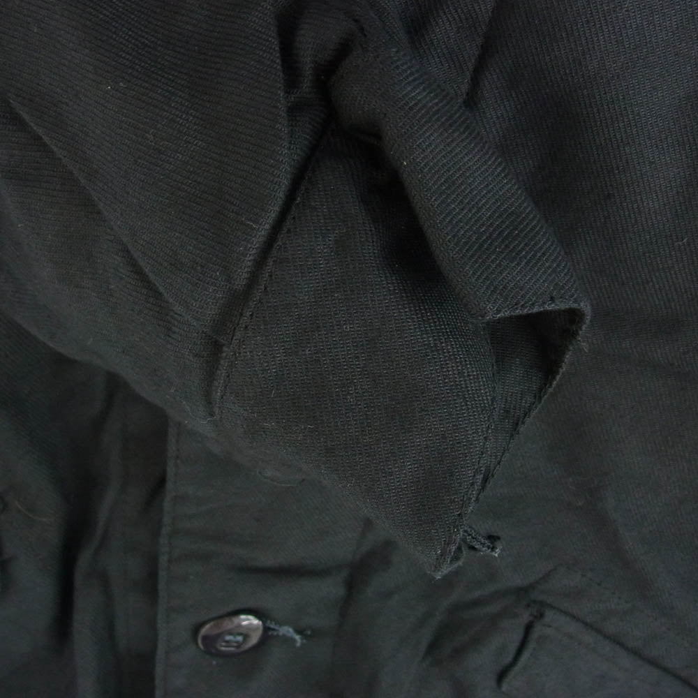 ミリタリー スウェーデン軍 M59 C 150 フィールドジャケット CIVILFORSVARETパッチ 黒染め ロンパース付き ダークネイビー系【中古】