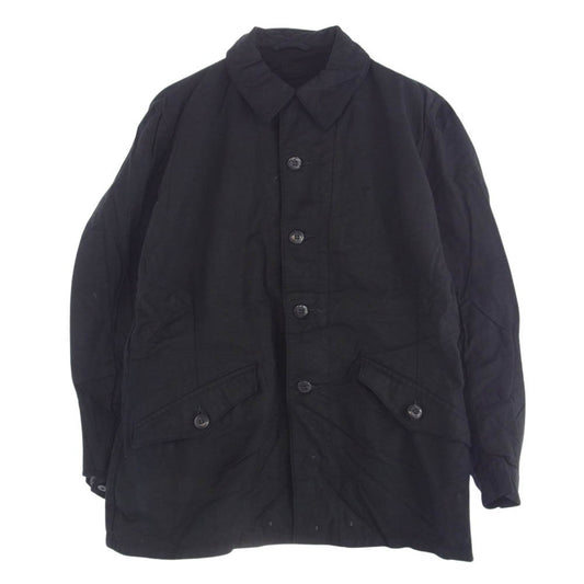 ミリタリー スウェーデン軍 M59 C 150 フィールドジャケット CIVILFORSVARETパッチ 黒染め ロンパース付き ダークネイビー系【中古】