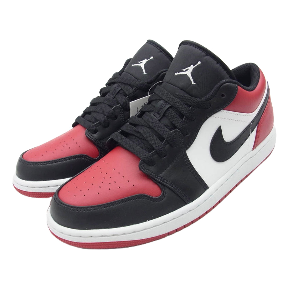 NIKE AIR JORDAN ナイキ ジョーダン 553558-612 Air Jordan 1 Low Bred Toe AJ1 エアジョーダン ロー ブレッドトゥ スニーカー レッド系 ホワイト系 ブラック系 27cm【新古品】【未使用】【中古】