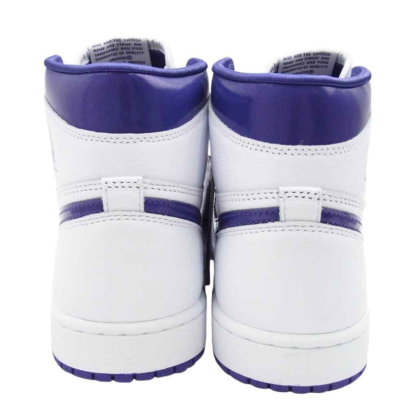 NIKE AIR JORDAN ナイキ ジョーダン CD0461-151 Women's Air Jordan 1 High OG Court Purple AJ1 ウィメンズ エアジョーダン ハイ コートパープル スニーカー ホワイト系 パープル系 27cm【新古品】【未使用】【中古】