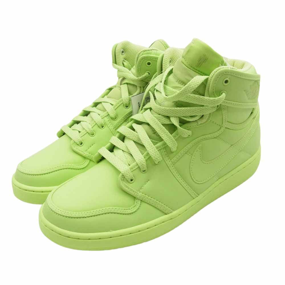 NIKE AIR JORDAN ナイキ ジョーダン DN2857-330 × Billie Eilish ビリーアイリッシュ Women's Air Jordan 1 High KO Volt AJ1 ウィメンズ エアジョーダン ハイ ボルト スニーカー ライトグリーン系 27.5cm【新古品】【未使用】【中古】