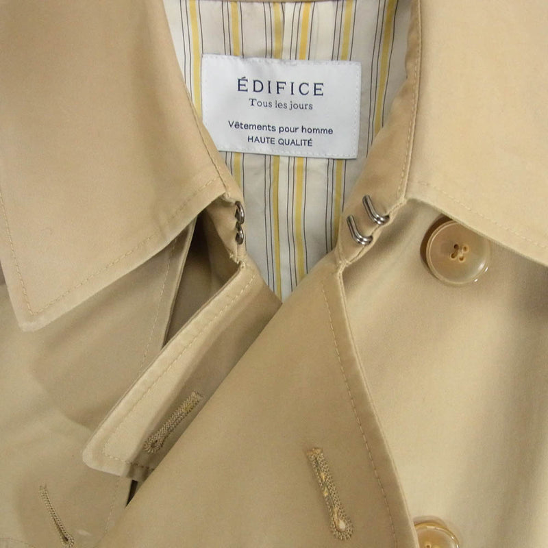 EDIFICE エディフィス 15-020-300-1000-1-0 T/C TRENCH COAT トレンチ コート ベージュ系 44【中古】