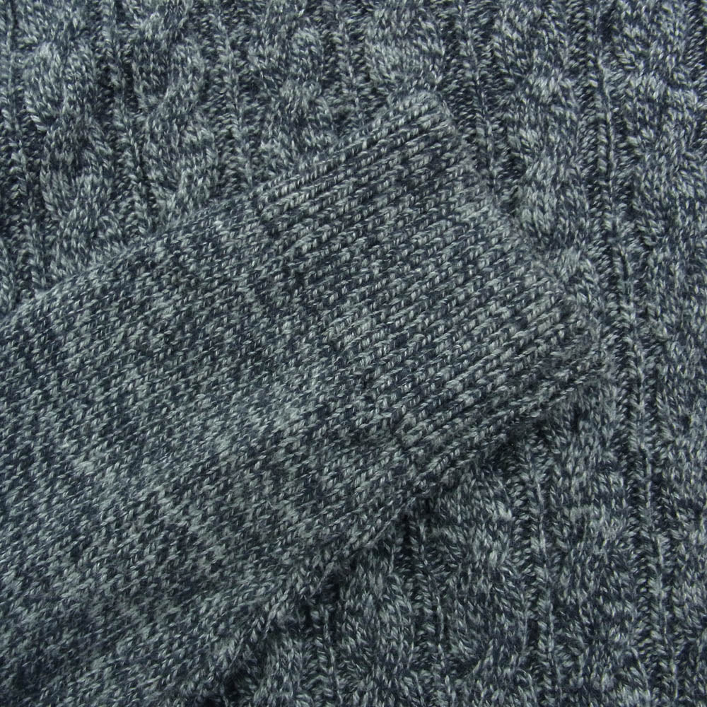 TOMMY HILFIGER トミーヒルフィガー DENIM 編み込み ローゲージ ニット グレー グレー系 M【中古】