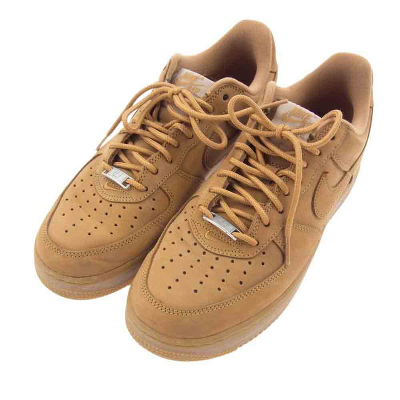 Supreme シュプリーム DN1555-200 × Nike Air Force 1 Low Flax/Wheat エアフォース 1 ローカット スニーカー ライトブラウン系 26.5cm【中古】