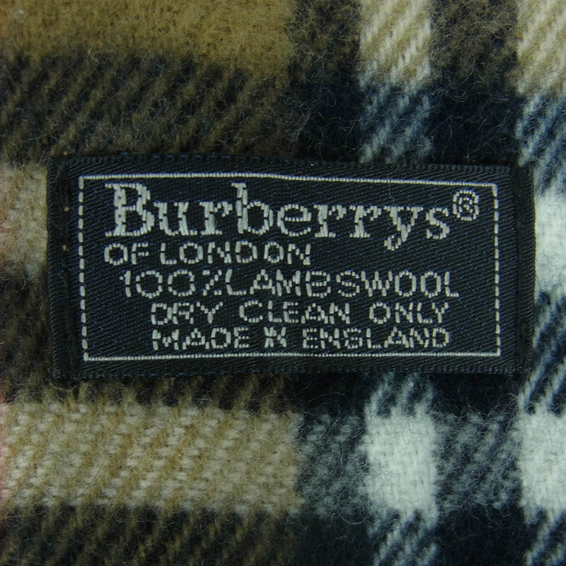 BURBERRY バーバリー BURBERRYS バーバリーズ イングランド製 ウール マフラー ライトブラウン系【中古】