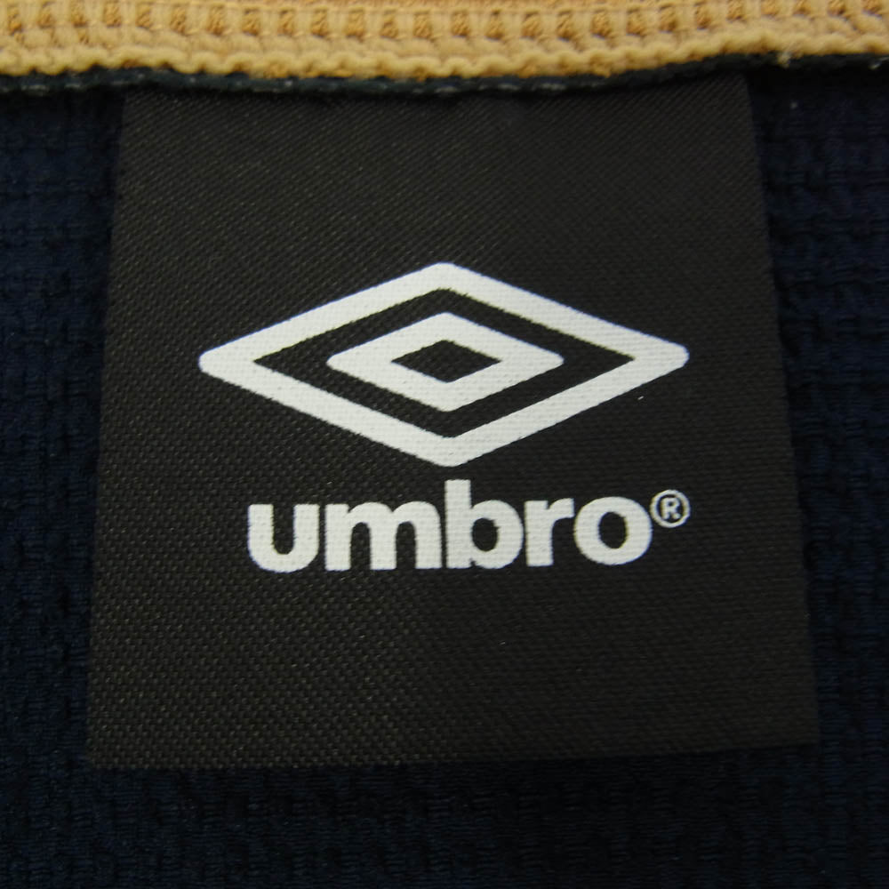 アンブロ UCS4445B/UCS4445P ロゴ刺繍 ジャージ セットアップ トラックジャケット トラックパンツ ネイビー系 L【中古】