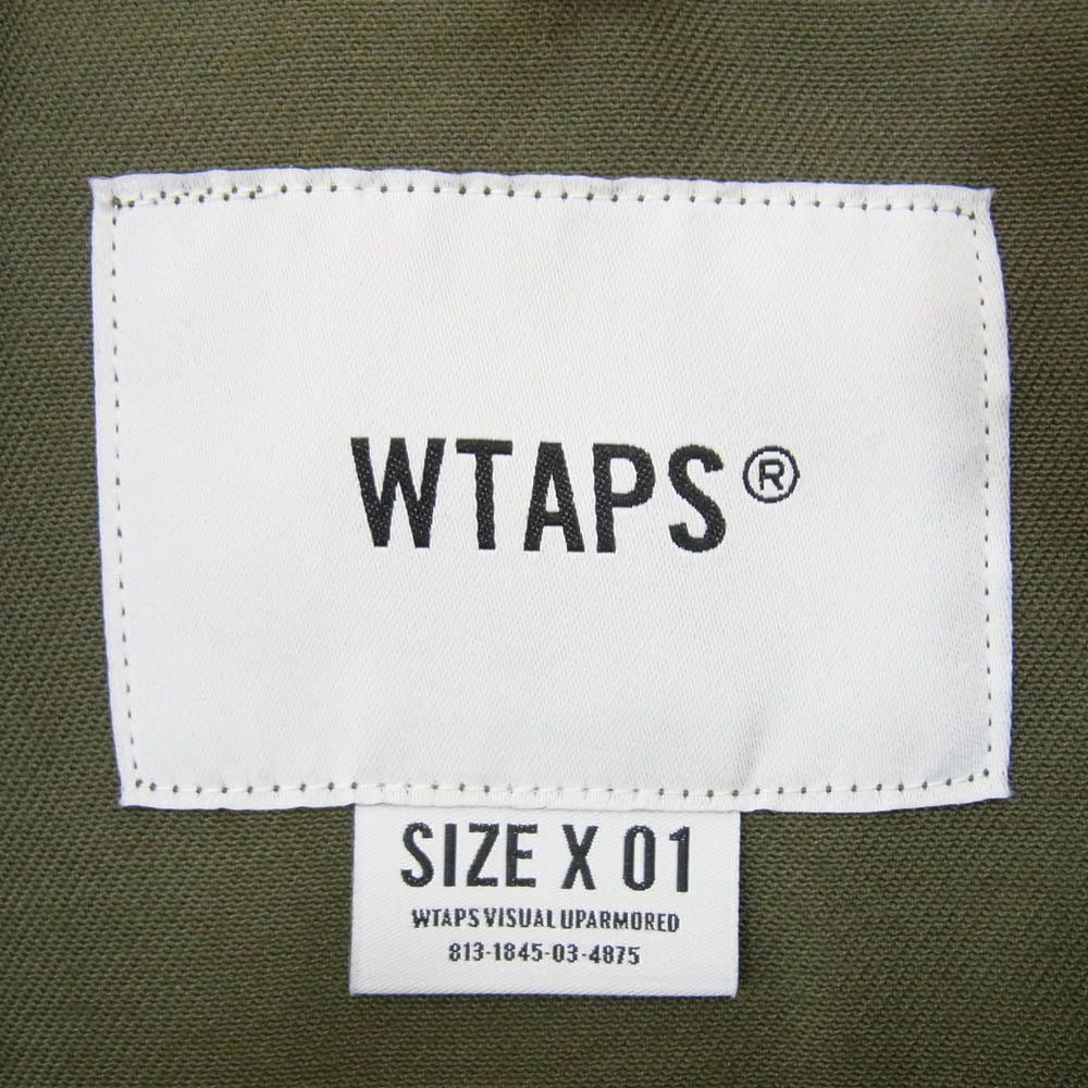 WTAPS ダブルタップス 21AW 212WVDT-SHM02 JUNGLE 01/LS/COTTON.TWILL ジャングル コットン ツイル ミリタリー ジャケット カーキ系 x01 【中古】