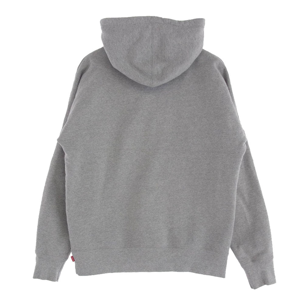 Supreme シュプリーム 14AW BANNER PULLOVER バナー プルオーバー フーディー パーカー グレー系 M【中古】