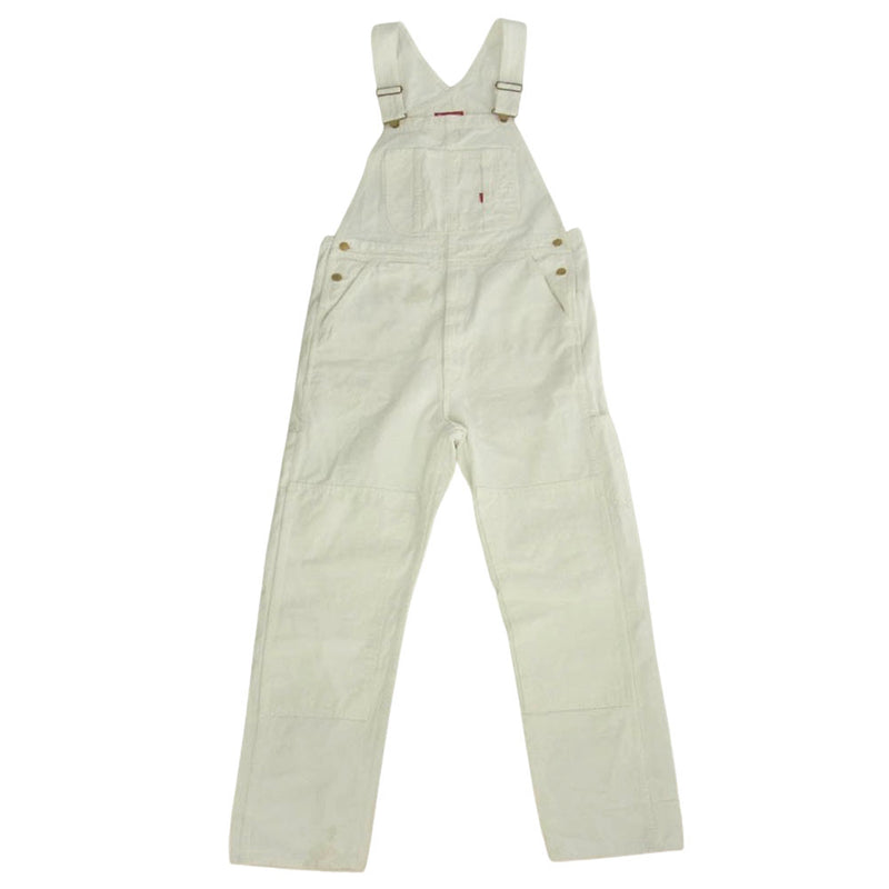 Supreme シュプリーム 15AW Canvas Overalls キャンバス デニム オーバーオール ホワイト系 M【中古】