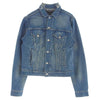 BALENCIAGA バレンシアガ 487342 TSB06 Campaign Logo Denim Jacket キャンペーンロゴ クラッシュ デニム ジャケット インディゴブルー系 48【中古】