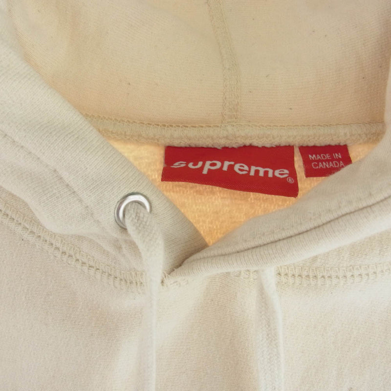 Supreme シュプリーム 20AW Cross Box Logo Hooded Sweatshirt クロス ボックス ロゴ フーデッド スウェットシャツ プルオーバー スウェット パーカー オフホワイト系 L【中古】