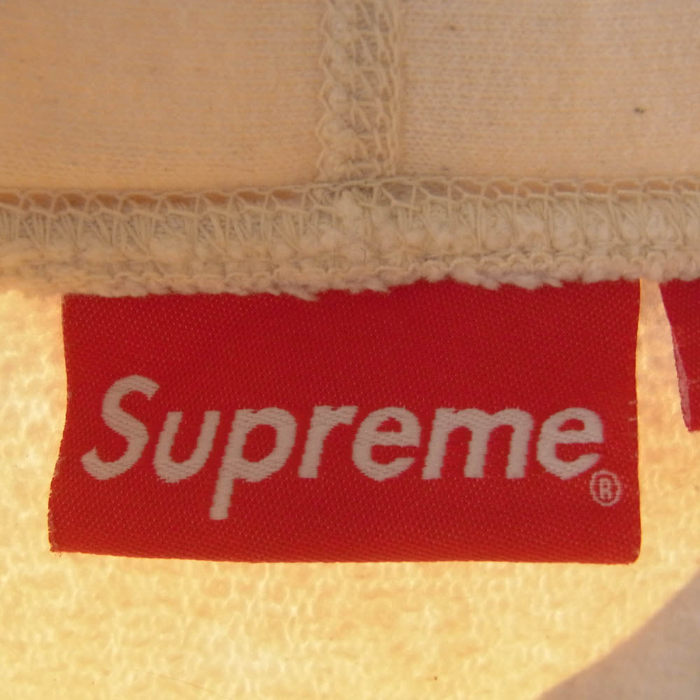 Supreme シュプリーム 20AW Cross Box Logo Hooded Sweatshirt クロス ボックス ロゴ フーデッド スウェットシャツ プルオーバー スウェット パーカー オフホワイト系 L【中古】