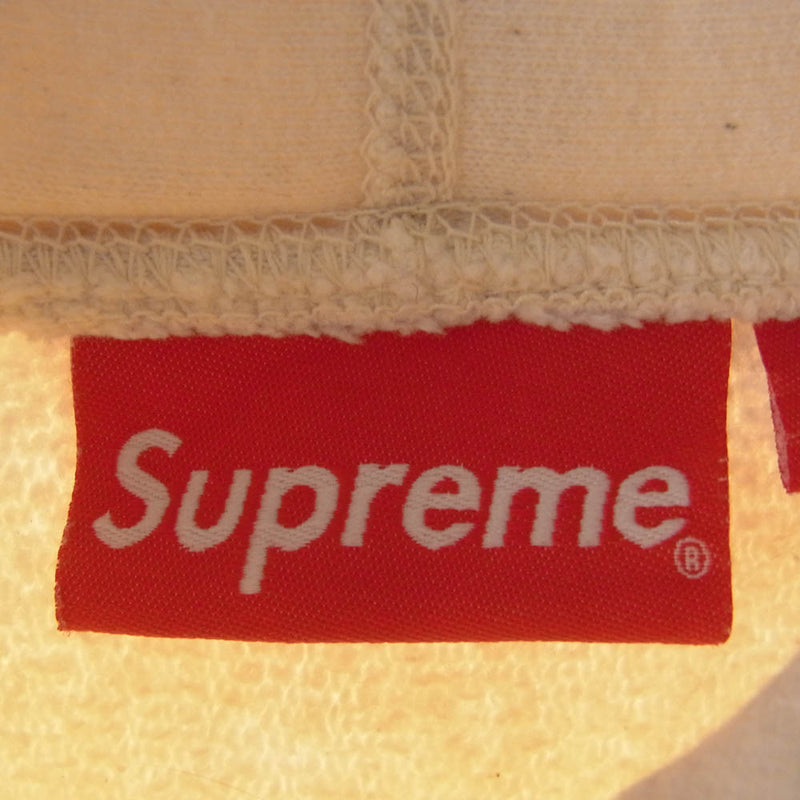 Supreme シュプリーム 20AW Cross Box Logo Hooded Sweatshirt クロス ボックス ロゴ フーデッド スウェットシャツ プルオーバー スウェット パーカー オフホワイト系 L【中古】