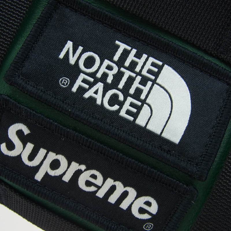 Supreme シュプリーム 18AW × NorthFace Leather Mountain Waist Bag ノースフェイス レザー マウンテン ウェストバッグ グリーン系【美品】【中古】