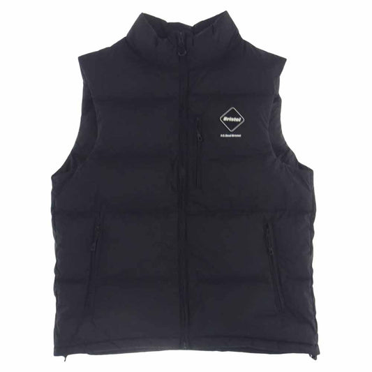 F.C.R.B. エフシーアールビー 24AW FCRB-242058 DOWN VEST ラバーロゴ ダウンベスト ブラック系 L【極上美品】【中古】
