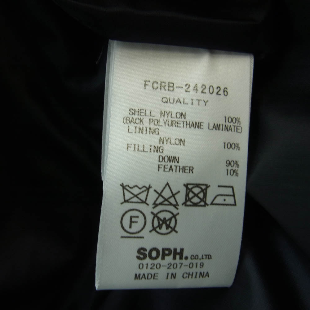 F.C.R.B. エフシーアールビー 24AW FCRB-242058 DOWN VEST ラバーロゴ ダウンベスト ブラック系 L【極上美品】【中古】