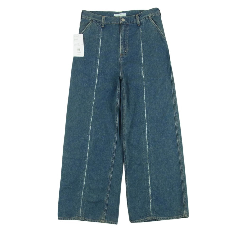 Jieda ジエダ 24SS Jie-24S-PT01 CUTTING WIDE DENIM カッティング ワイド デニム パンツ インディゴブルー系 2【新古品】【未使用】【中古】