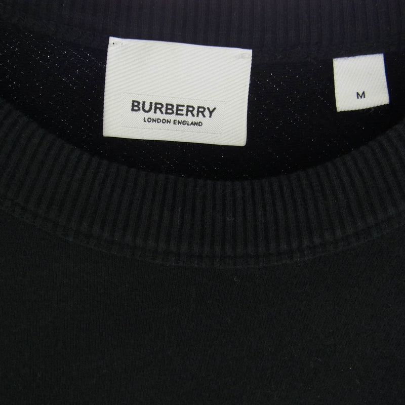 BURBERRY バーバリー 8009976 ARCHIVE CAMPAIGN CREWNECK SWEAT アーカイブ キャンペーン プリント コットン スウェットシャツ ブラック系 M【中古】