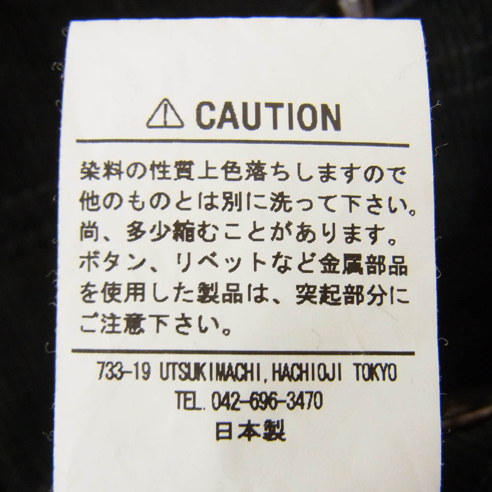 IRON HEART アイアンハート IHJ-70 サマー コーデュロイ トラッカー ジャケット ブラック系 36【中古】
