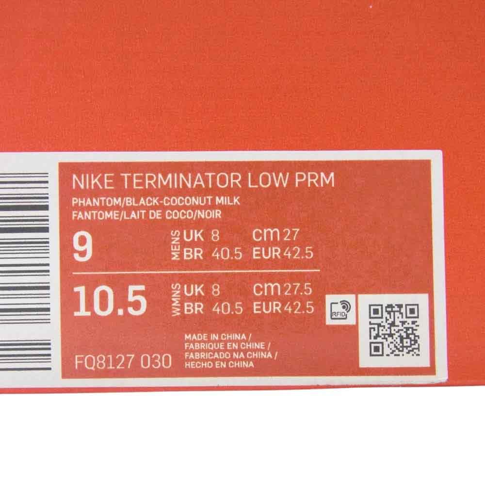 NIKE ナイキ FQ8127-030 TERMINATOR LOW PRM ターミネーター ローカット スニーカー ホワイト系 ブラック系 27cm【新古品】【未使用】【中古】