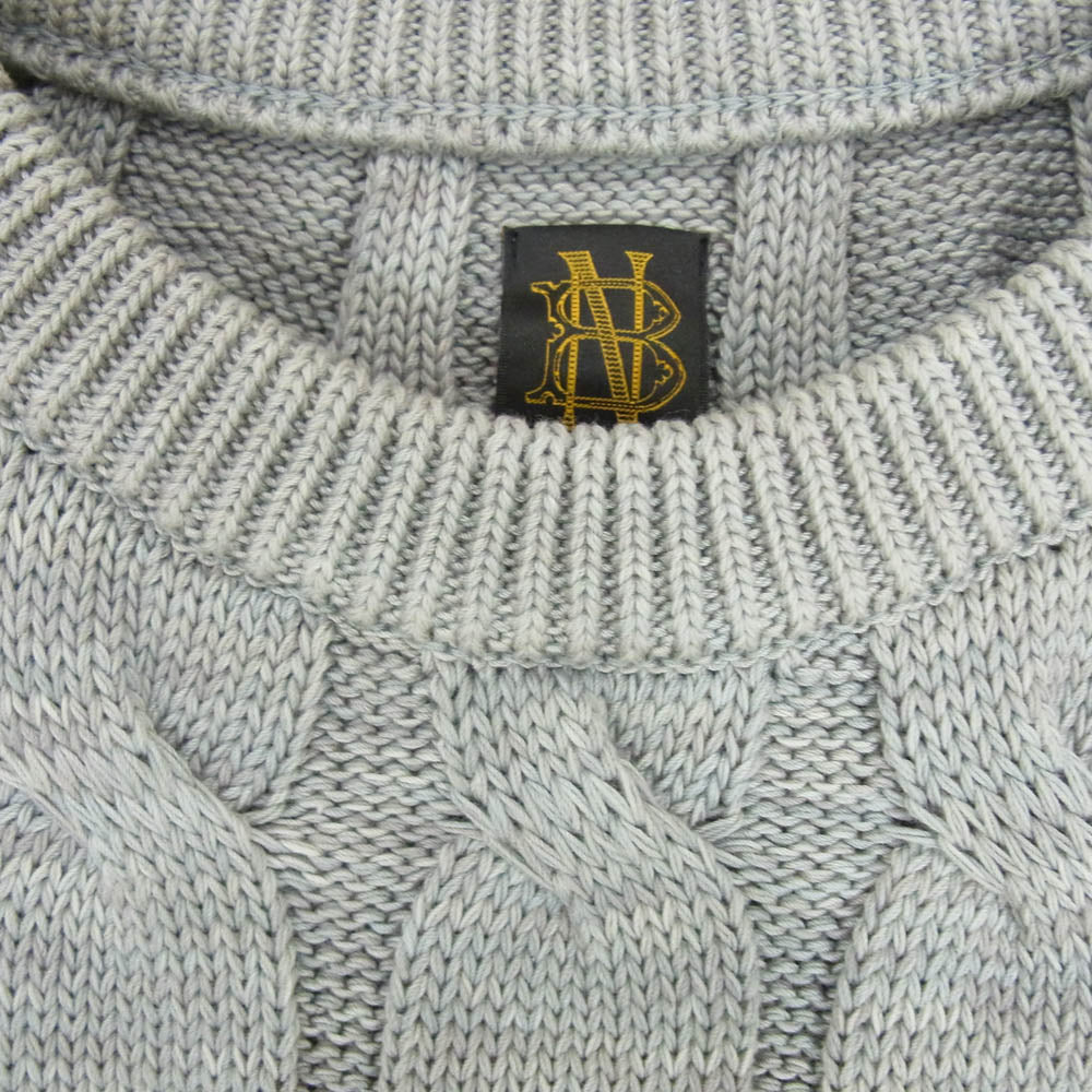 バトナー × UNITED ARROWS 日本製 コットン ニット セーター グレー系 1【中古】