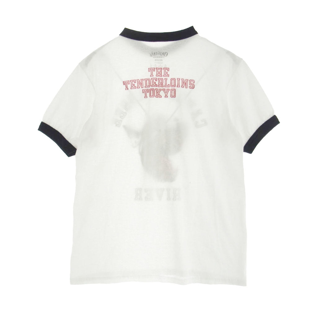 TENDERLOIN テンダーロイン 17SS RINGER TEE MD リンガー Tシャツ MAD DOG ブラック系 ホワイト系 M【中古】