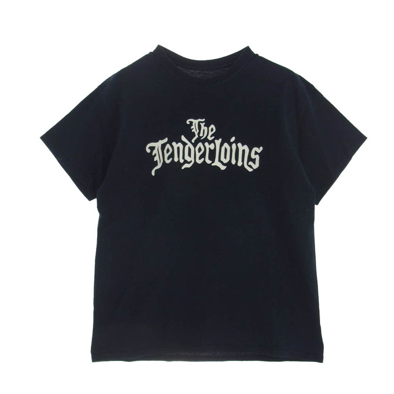 TENDERLOIN テンダーロイン T-TEE THE TENDERLOINS ロゴプリント 半袖 Tシャツ ネイビー系 M【中古】